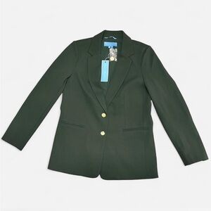 Draper James Forest Blazer with Gold Accents